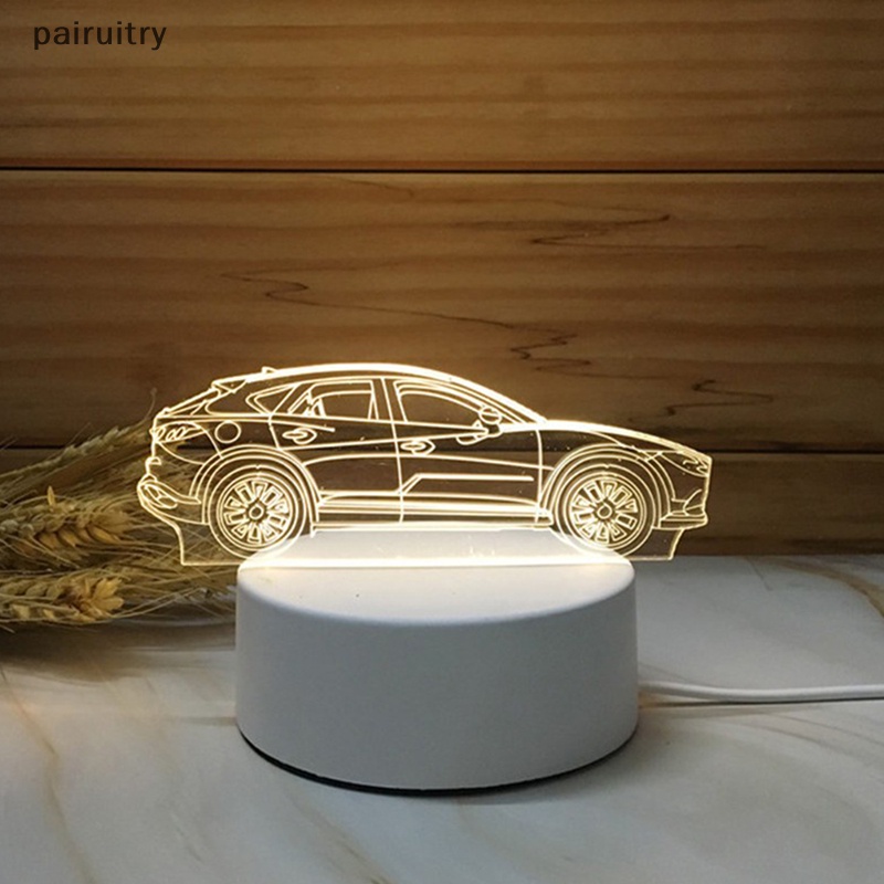 Prt Acrylic 3D LED Alas Lampu Meja Night Light Base Lamp Holder LED ABS USB Lighg Aksesoris PRT