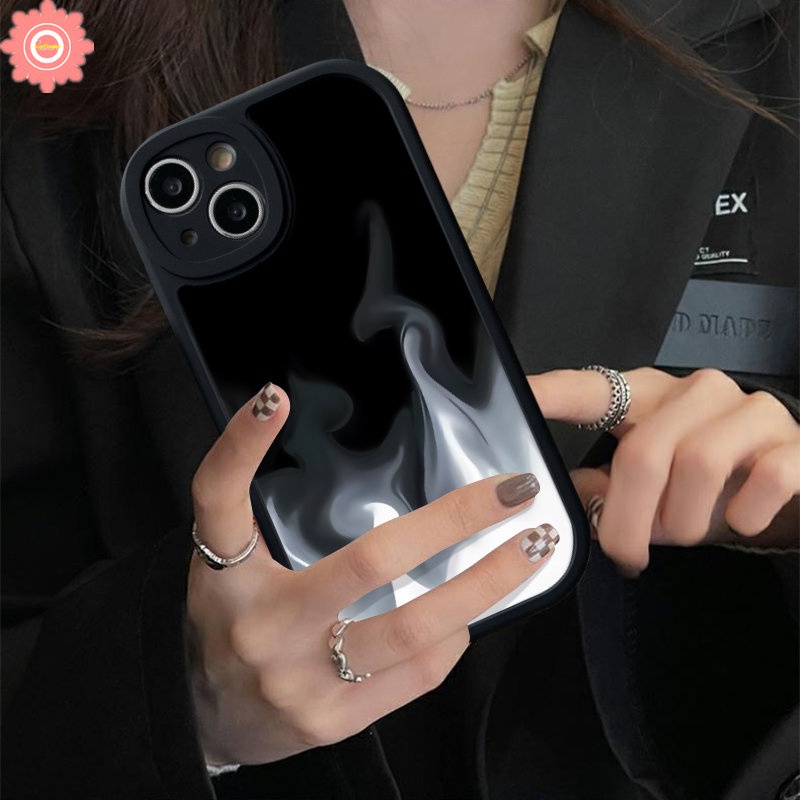 Trendy Brand Art Flame Casing for Infinix Hot 10T 11 10 Lite 10s 11s Hot 10 10s 11 10T 11s 9 Play Smart 5 6 Infinix Note 8 Cool White Flame Soft Silicon Case Cover