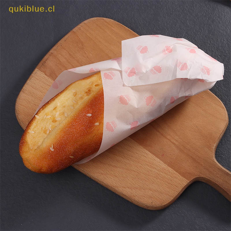 Qukiblue 50Pcs Sandwich Wraps In Greaseproof Paper Kemasan Makanan Baking Wax Paper cl