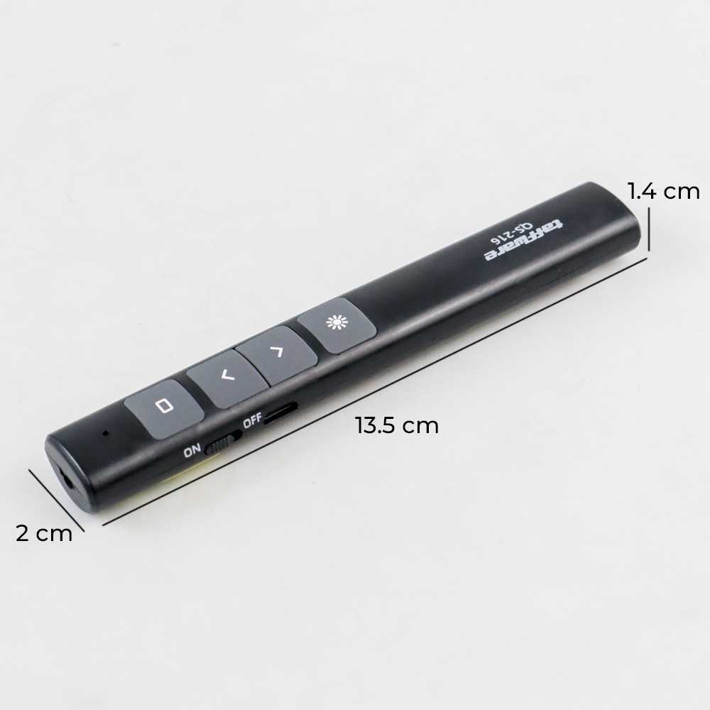 Taffware Laser Pointer Presentasi Pen Remote Wireless 200 Meter 2.4GHz - QS-216