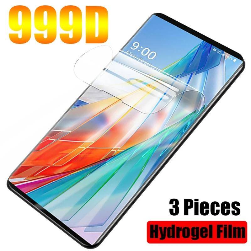 3pcs Full Cover Film Hidrogel Anti Cahaya Biru Untuk LG K22 K31 K40S K41S K42 K50 K50S K51S K52 K62 K61 K71 K92 Bening Pelindung Layar HD High Quality Film Untuk LG Sayap 5G Bukan Kaca