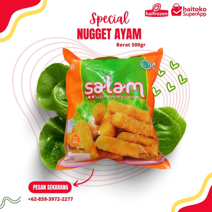 

Salam Nugget Ayam 500 gr Olahan Makanan Ayam Frozen Food Semarang
