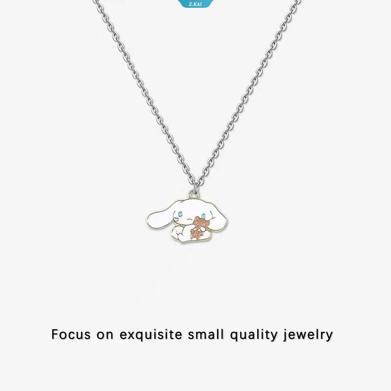 Kawaii Sanrio Cinnamoroll Kalung Lucu Liontin Perhiasan Rantai Klavikula Pasangan Pacar Aksesoris Anime Hadiah Ulang Tahun [ZK]