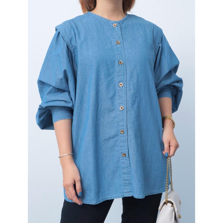 Kemeja Denim Meffy Oversize - 2301.02.076