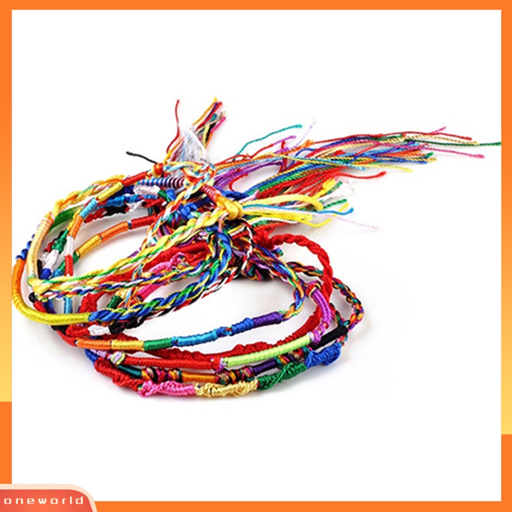 [WOD] 20pcs Gelang Rajut Helai Fashion Cord Multicolor Bracelets Untuk Club