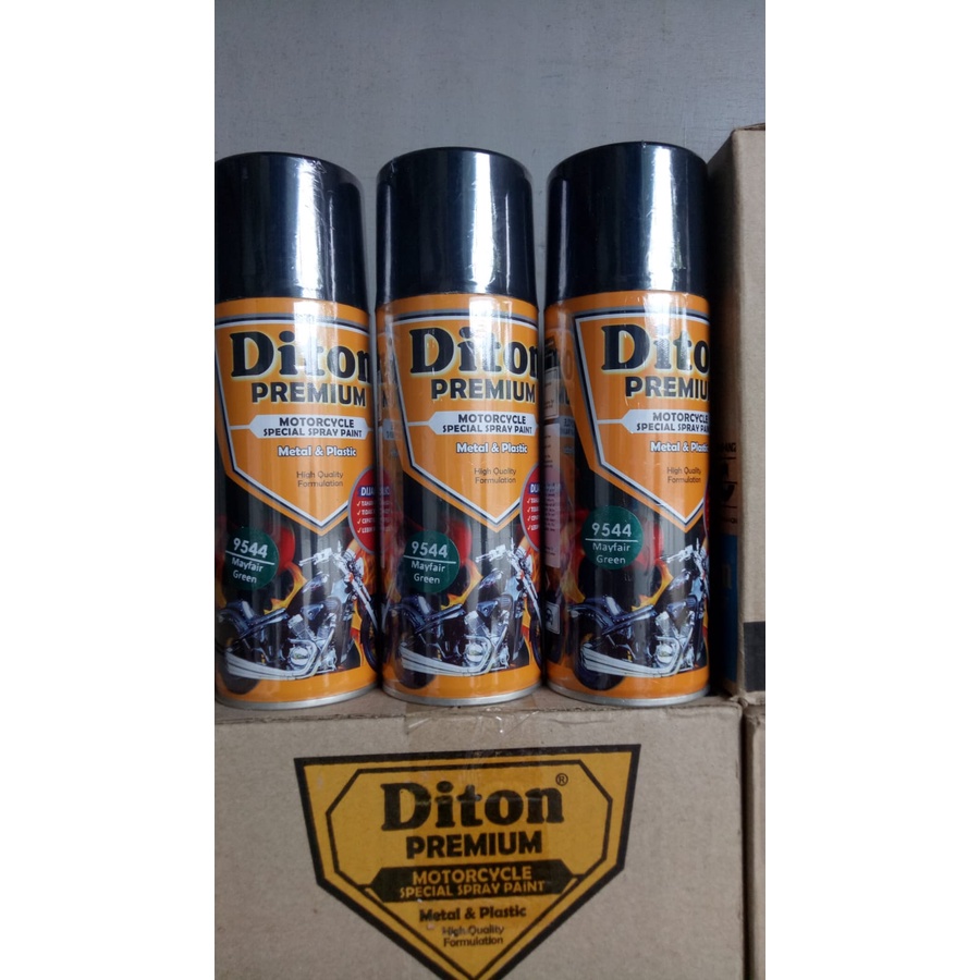 pilok pilox diton premium mayfair green 9544 400cc hijau metallic hijau gliter cat semprot diton premium