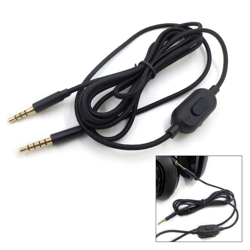 Bt Kabel Kokoh Untuk Headphone Gaming A10 A40 Kawat Hitam 200cm