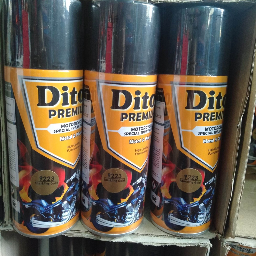 Pilok pilox Cat Diton Premium Sparkling Gold 9223 400cc Emas Gold vg 9223 400cc cat semprot diton premium