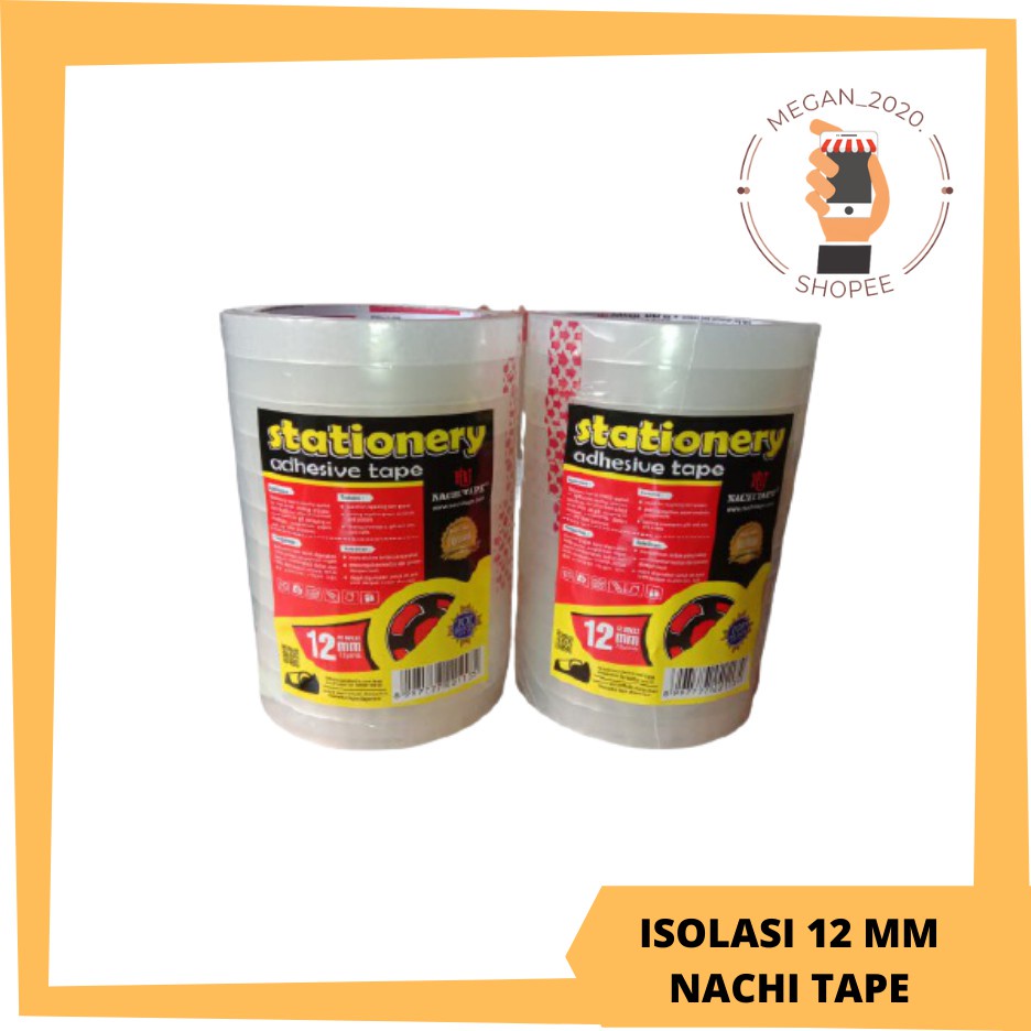 

Isolasi 12mm Nachi Tape Lakban Plakban Bening 12mm Selotip Solasi 1/2InchI Slop Stationery atk Murah