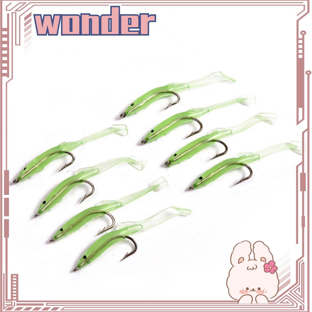 Wonder 10pcs Ikan Belut Umpan Puyuh Tinggi Portabel Bercahaya Memimpin Jig Kepala