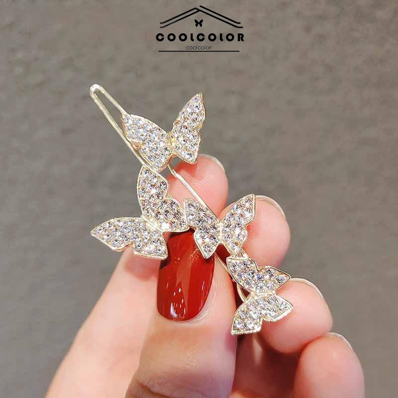 COD❤️Jepit Rambut Butterfly Hairpin Elegance Shining Untuk Korea Fashion- cl