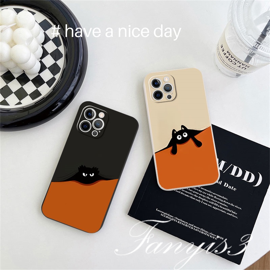 Redmi 12C A1 Plus Note 11 Pro+ 11 11s 10 10s 9 9s 8Pro 10A 10C 10 9C 9A 9T Xiaomi 11Lite 11TPro Poco X3Pro X3NFC Kartun Bola Batu Bara Hitam Phone Case Silicon Soft Cover Pelindung