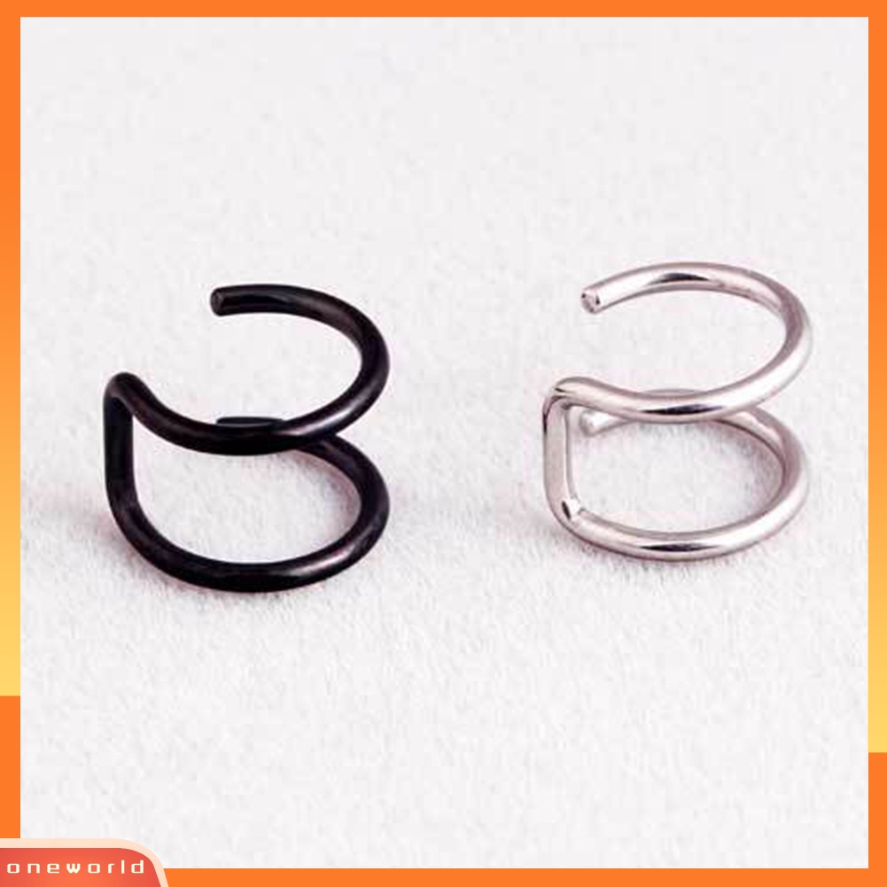 [WOD] 1pc Wanita Berlian Imitasi Hias Helix Tulang Rawan Telinga Manset Tanpa Tindik Klip On Earring