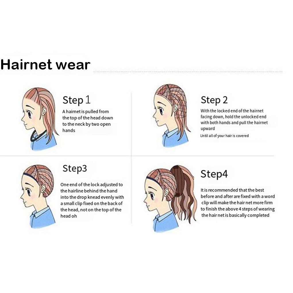 Wig Rambut Pendek Portable Hairpieces Potongan Rambut Palsu Ringan Wanita Wig Dengan Topi Hair Extension Party Cosplay