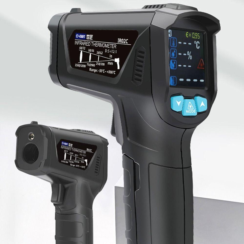 TOP Termometer Infrared Digital Industrial Kulkas Pizza Oven Handheld Non Kontak Bukan Untuk Manusia -58°F Sd1472°F(-50~800°C)