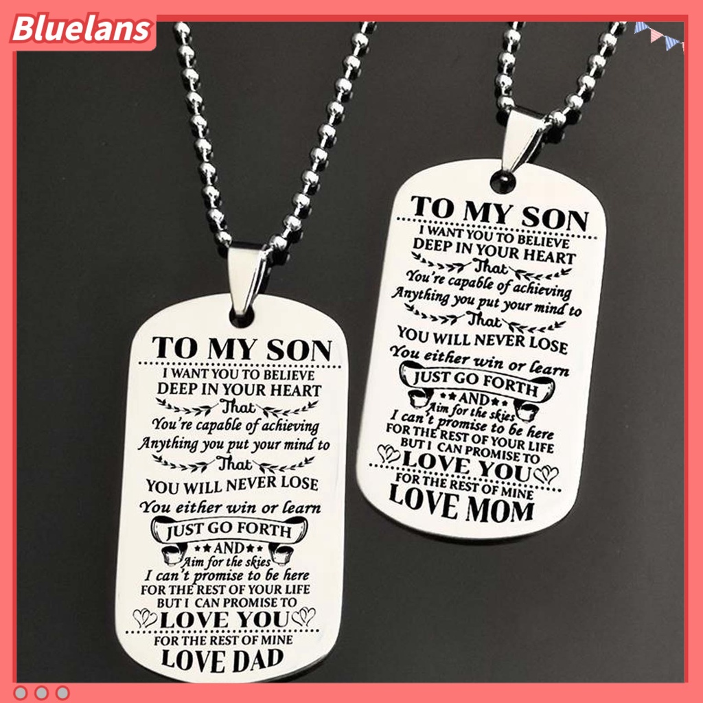 [BLS] Bola Rantai Hip Hop Penjaga Kalung Baja Titanium Untuk Anakku Tag Sweater Kalung Perhiasan Aksesori