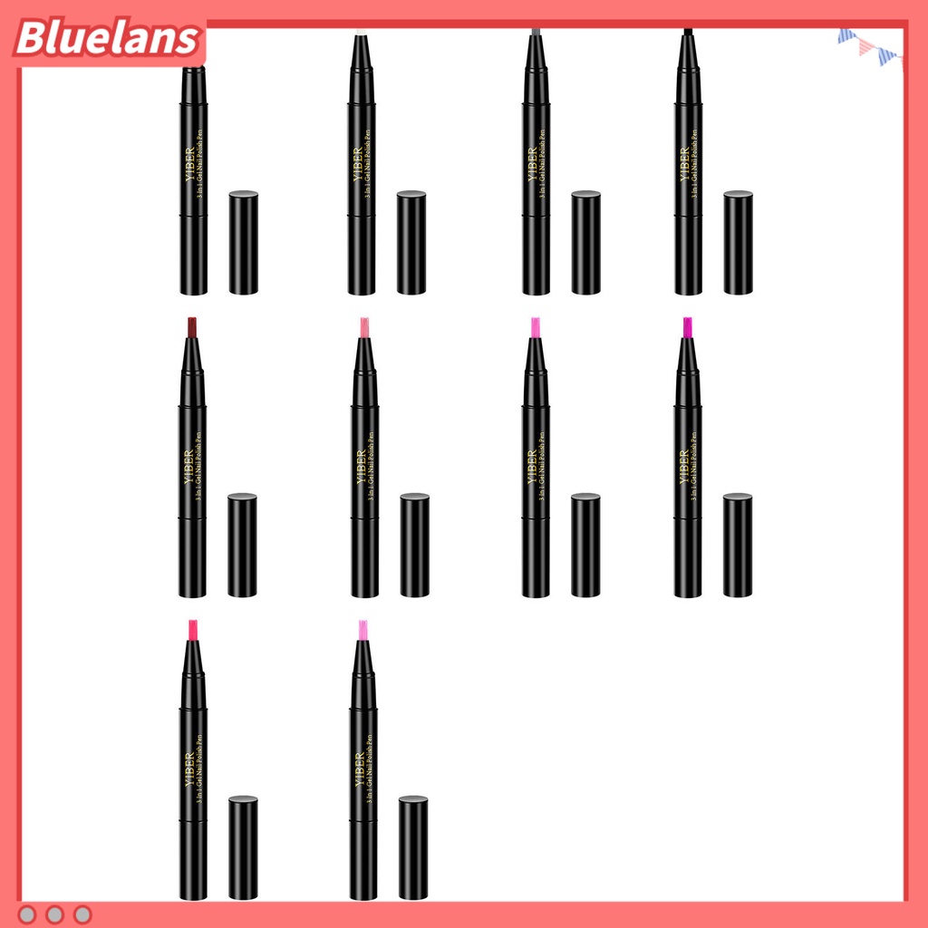 [BLM] 8ml YIBER Manicure Varnish Pen Resin Sehat Alami 3in1 Gel Nail Polish Pen Untuk Wanita