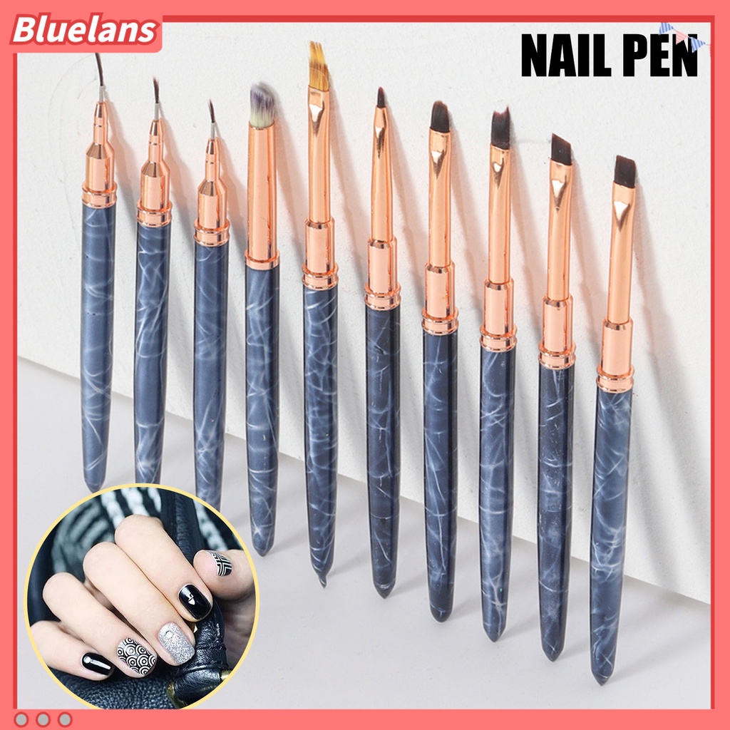 [BLM] Nail Pen Nice-looking Mudah Disimpan Metal Nail Art Drawing Liner Hadiah Gadis