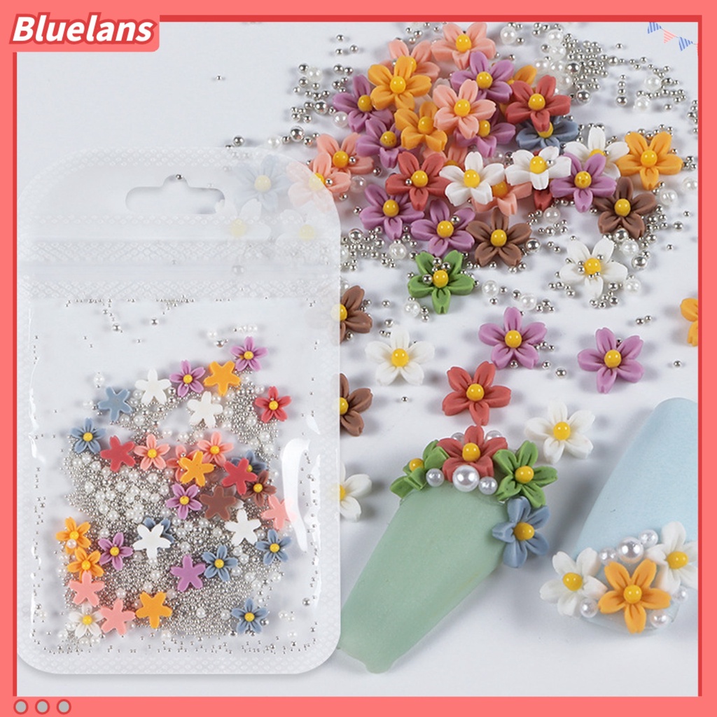 [BLM] 40pcs /Pack Hiasan Kuku Matte Tiga Dimensi Ringan Bunga Kecil Hiasan Kuku Untuk Wanita