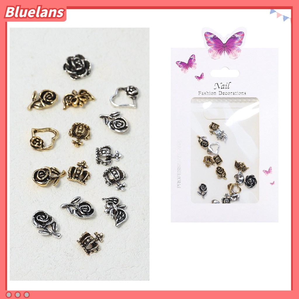 [BLM] 1pak Nail Art Berlian Imitasi Multiguna Efek 3D Shiny DIY Manicure Decoration Love Heart Kristal Rhinestones Decor Untuk Nail Art Belajar