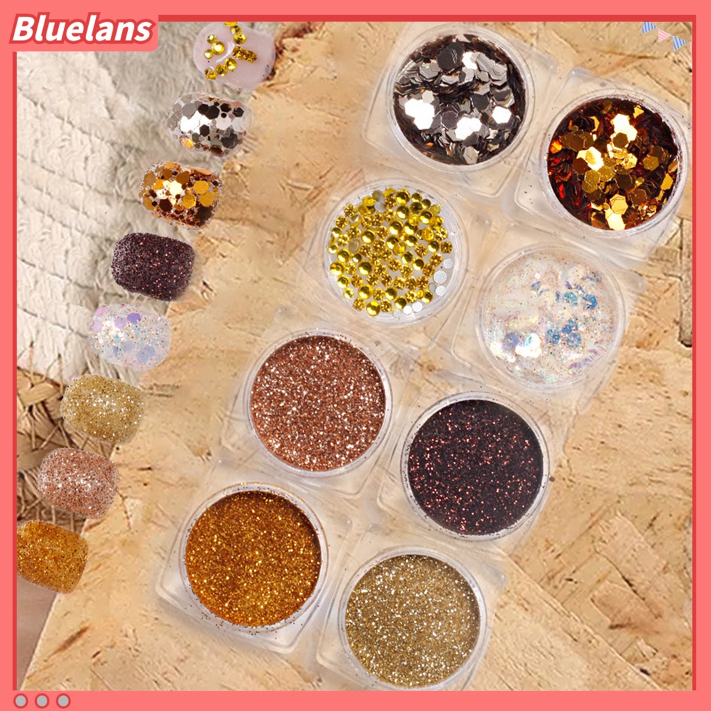 [BLM] 1tas Kuku Payet Efek Mengkilap Gloss Tahan Lama DIY Warna-Warni Sangat Tipis Tidak Teratur Berkilau Nail Art Flash Manicure Store Supply