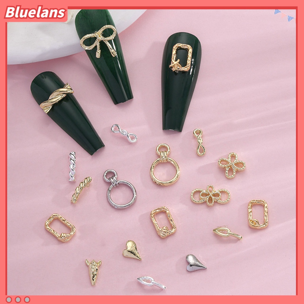 [BLM] 20 Pcs Nail Art Perhiasan 3D Kepang Berongga Busur Indah DIY Alloy Jepang Kuku Pesona Dekorasi Ornamen Kecantikan Supply