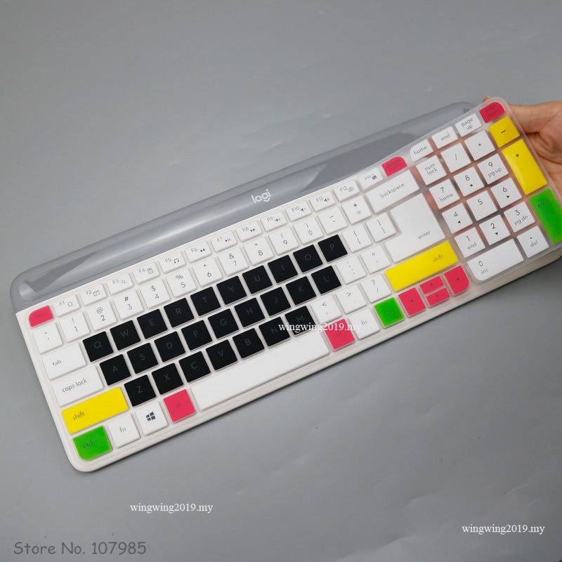 Skin Pelindung Penutup keyboard Wireless Silikon Tahan Debu Dapat Dicuci Untuk Logitech MK470 K580