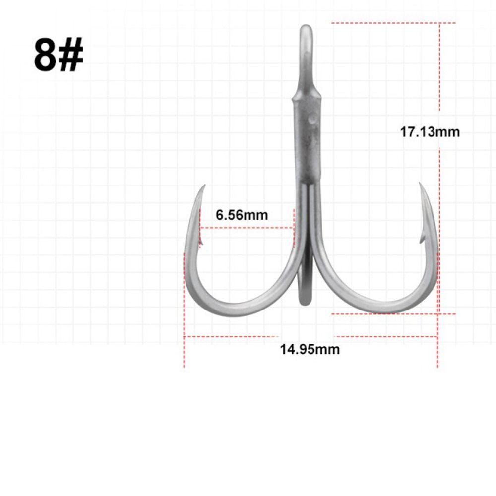 Lanfy Memancing Treble Hook Hard Lure Putaran Bengkok Getaran Baja Karbon Tinggi Rotary Diperkuat Las Treble Hooks