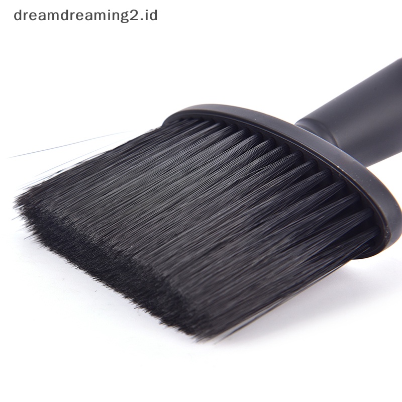 (drea) Sikat Kemoceng Wajah Leher Hitam Lembut Barber Hair Clean Hairbrush Beard Brush //