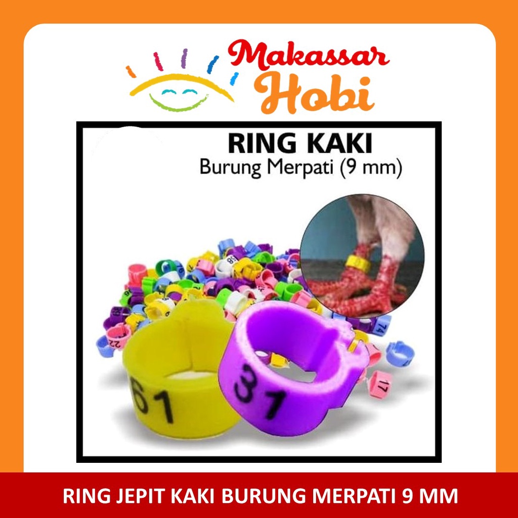 Ring Jepit 9 mm Kaki Burung Merpati Borgol Gelang Pengaman Cincin Velg