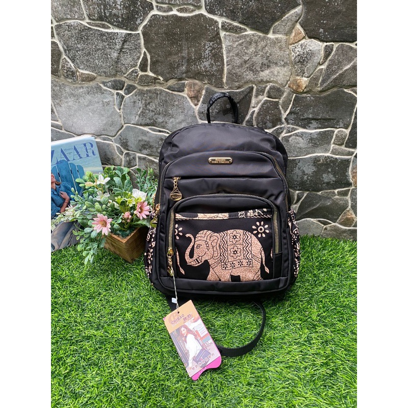 TAS RANSEL WANITA TAS CHIBAO 00389 MOTIF GAJAH BAHAN PARASUT IMPORT TAS WANITA TAS RANSEL CHIBAO TERBARU BEST SELLER BISA BAYAR DITEMPAT.!!!!