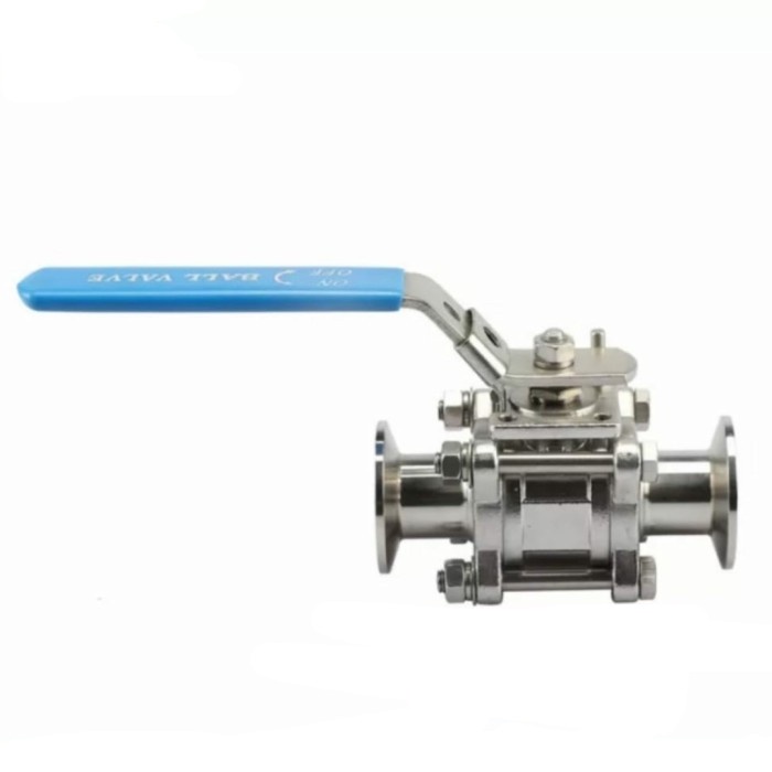 ball valve 3pc sanitary ferrule ss 304 4&quot; inch /koneksi ferrule 600psi