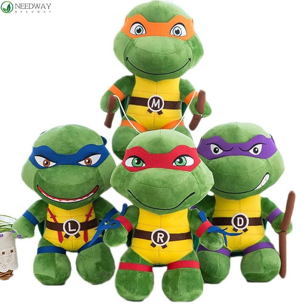 Needway Ninja Turtles Kawaii Lucu Lembut Mainan Anak Hadiah Donatello Anime Boneka Plush Doll Boneka Mainan