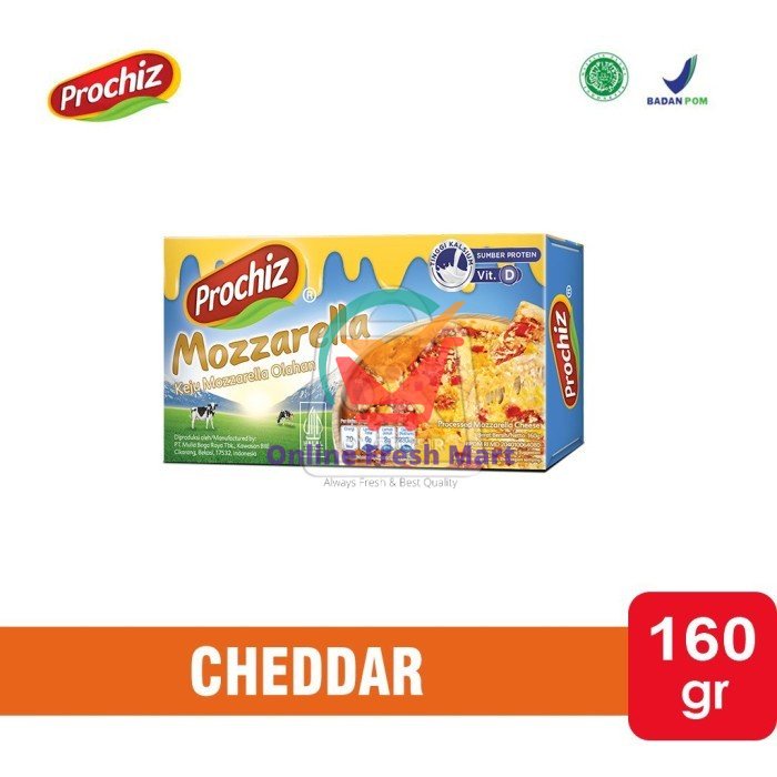 

Prochiz Mozzarella Cheese / Keju Melt (160 gr) - Online Fresh Mart Denpasar