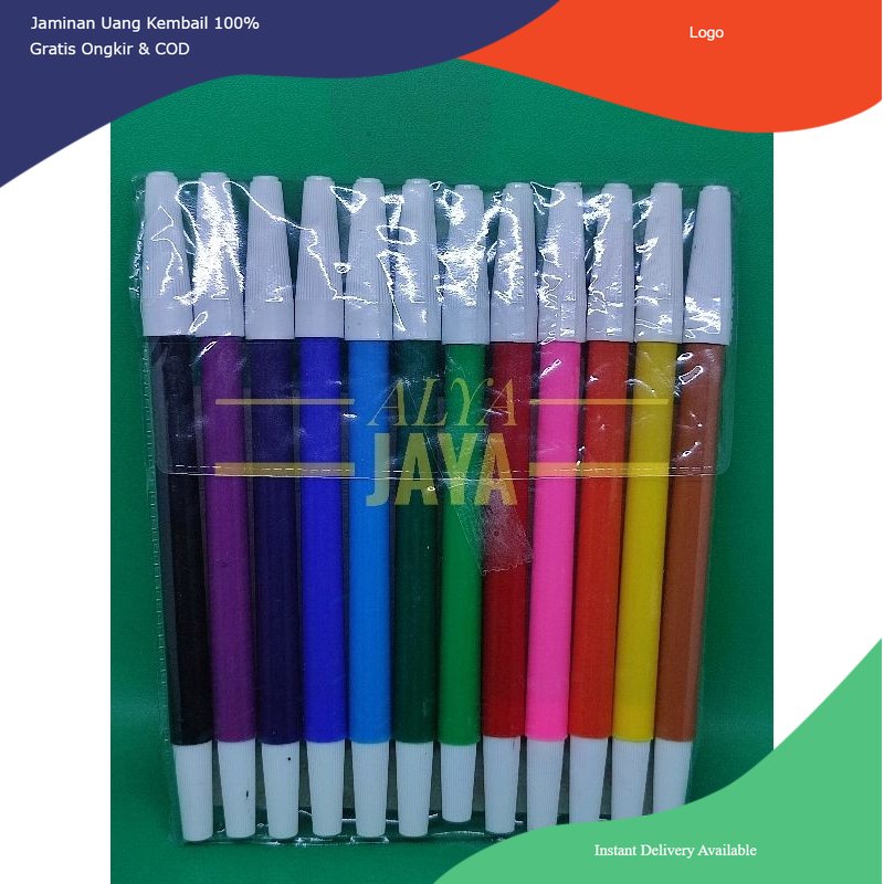 Spidol Warna Permanen 1 pack 12 pcs