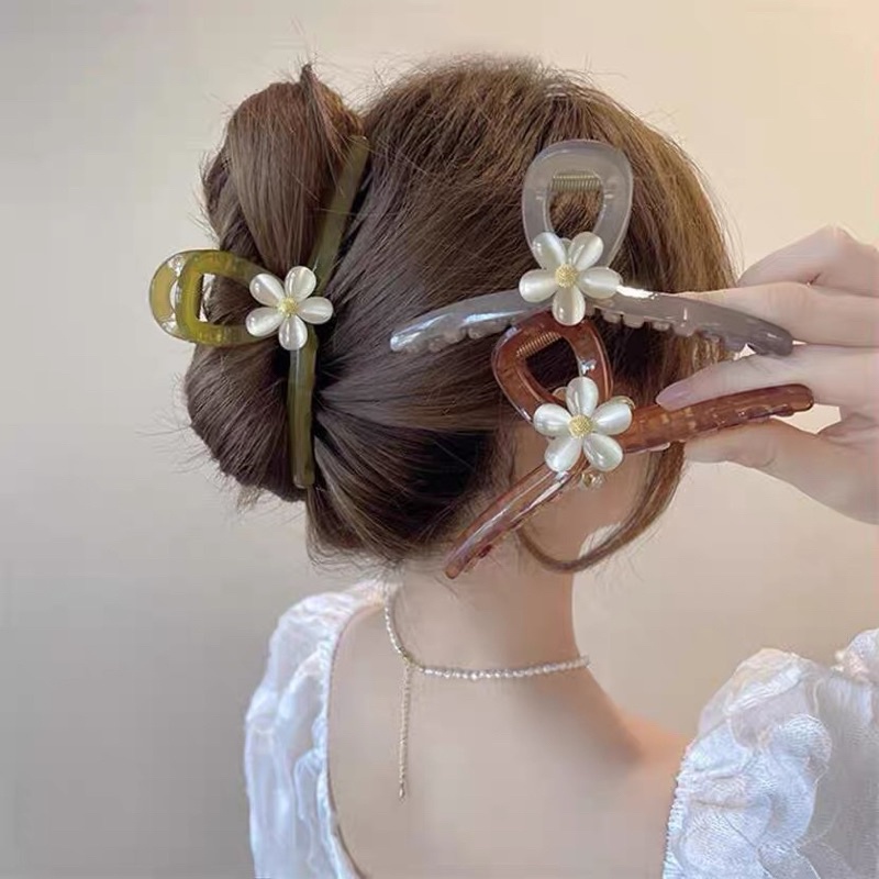 JEPIT RAMBUT AKRILIK JUMBO / JEPIT RAMBUT BENTUK BUNGA ELEGAN GAYA KOREA / JEPIT RAMBUT IMPORT KOREA / KFLOWER HAIR CLIPS PREMIUM / KOREAN FLOWER HAIR CLIPS / AKSESORIS RAMBUT WANITA / KEP RAMBUT KOREA / JEDAI BESAR MOTIF BUNGA AKRILIK