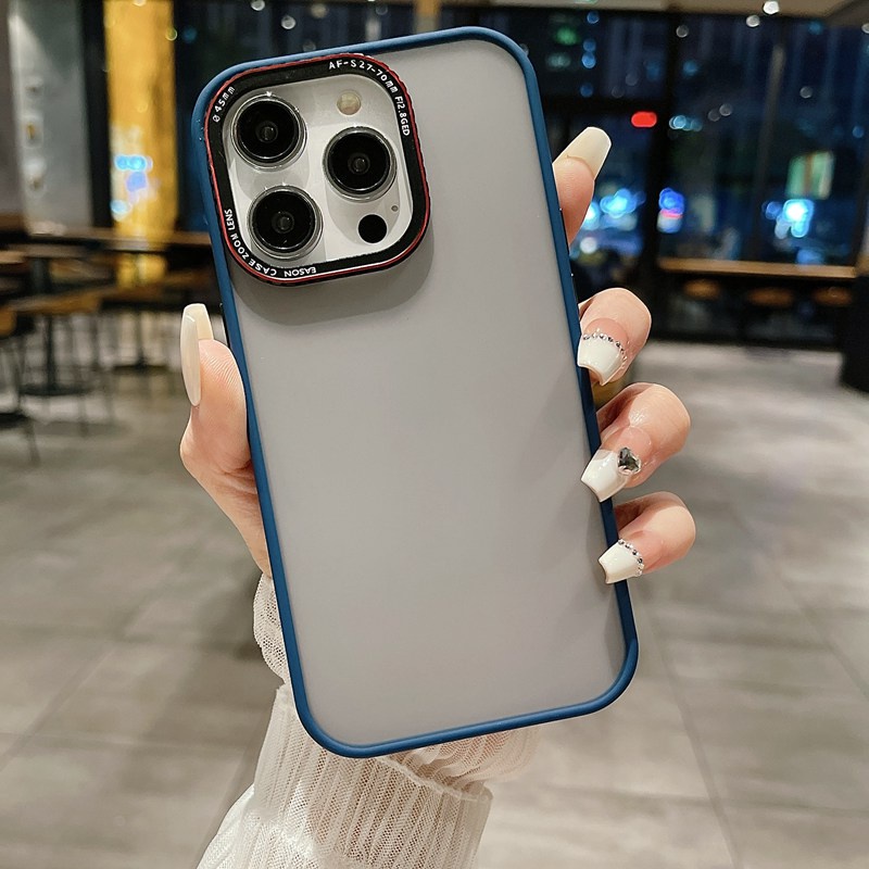 Luxury Matte Lycra Lens Protect Skin Feel Case IPhone 13 14 Pro Max 14 Plus Men Man's Fashion Camera protect