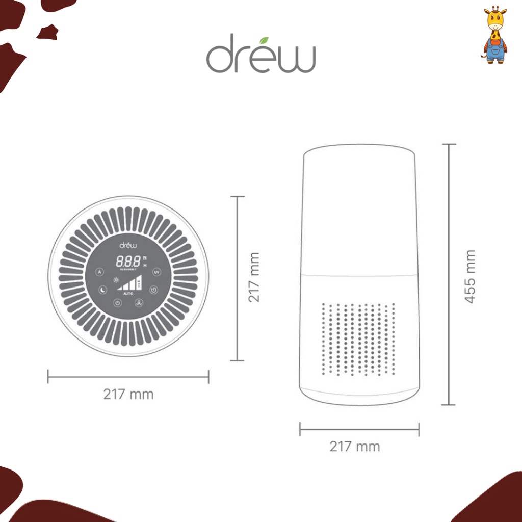 DREW Air Purifier - PURE 5 / Pembersih Udara / Purifier Hepa Filter