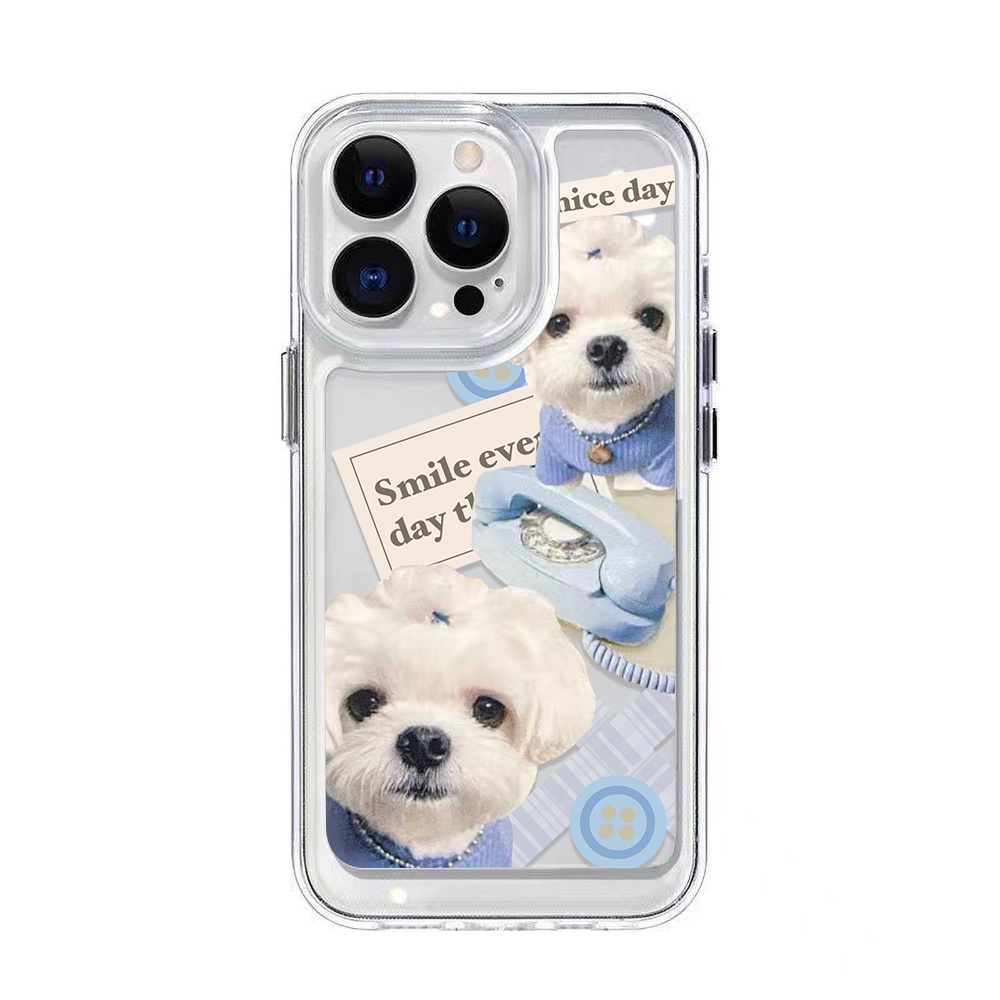 Case Anjing Anjing Puppy Lucu Untuk Oppo A16 A16K A16E A11K A11X A5S A12 A12S A15 A17 A17K A57 A54 A53 A52 A3S A5 A8 A9 A36 A37 A93 A96 A92 A72 A73 A74 A76 A77 Akrilik Space TPU Penutup Belakang