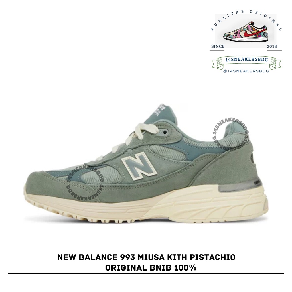 Sepatu New Balance 993 Kith Pistachio Green MADE IN USA’ 100% Authentic  ' UNISEX '