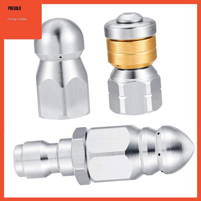 [Predolo] 3pcs Tips Nozzle Pembersih Saluran Air Nozzle Selokan Untuk Mesin Cuci Bertekanan