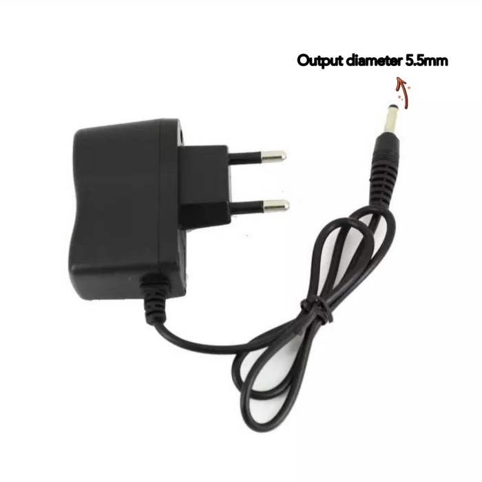 Adaptor Swat Lubang Besar 5.5mm Charger Senter elektronik