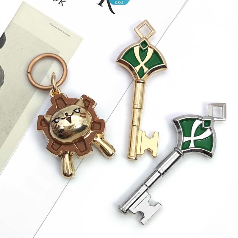 Charm Gantungan Kunci Genshin Impact Gold Silver Alhaitham Little Lion Cos Metal Genshin Impact Keychain [ZK]