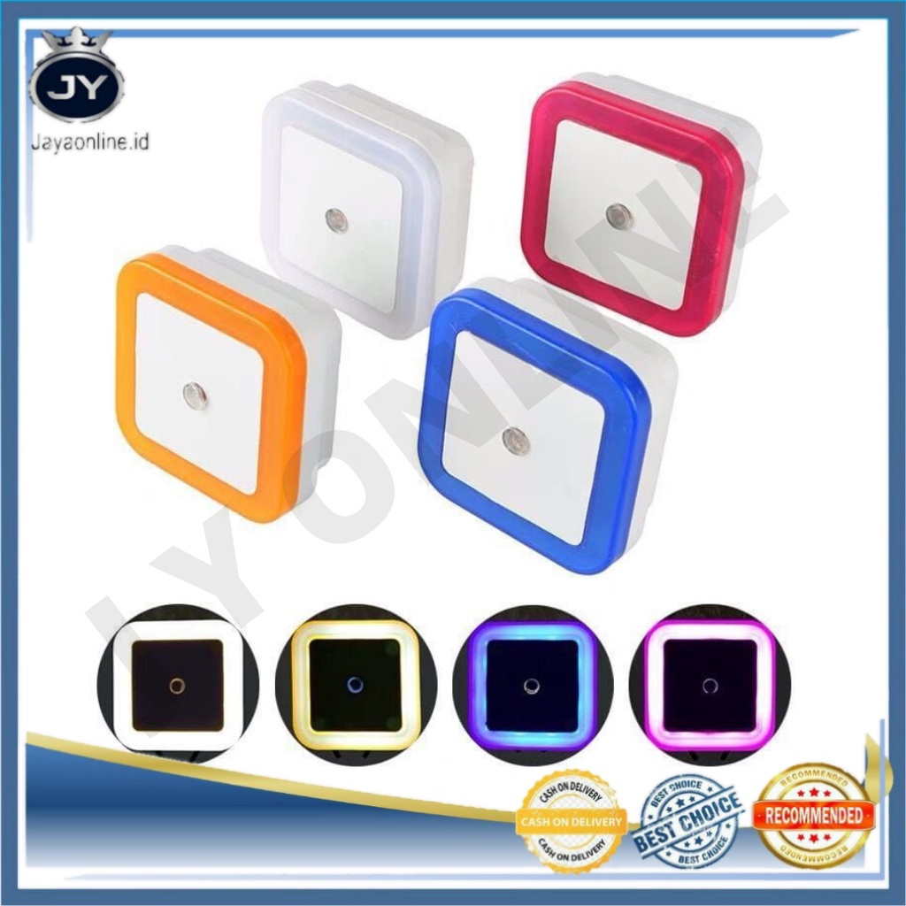 JY Lampu Tidur LED Sensor Otomatis / Night Lamp Persegi / Lampu Led Kotak Mini Sleep Mini Lamp Dekorasi Ruangan Import