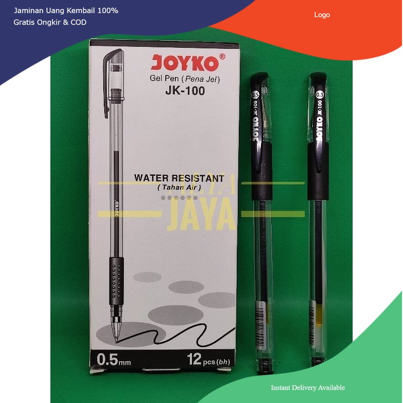 Pulpen Pena Ballpoin Jel Joyko 1 pack 12 Pcs