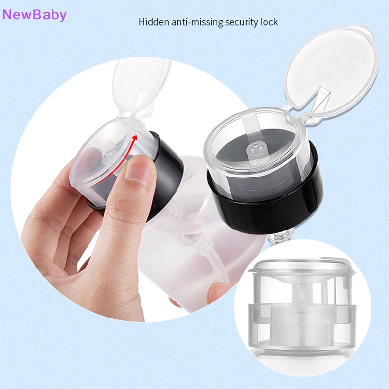 Newbaby Botol Penghilang Kutek UV Gel Press Bottle Nail Art Bersih Kosong Pump Liquid ID