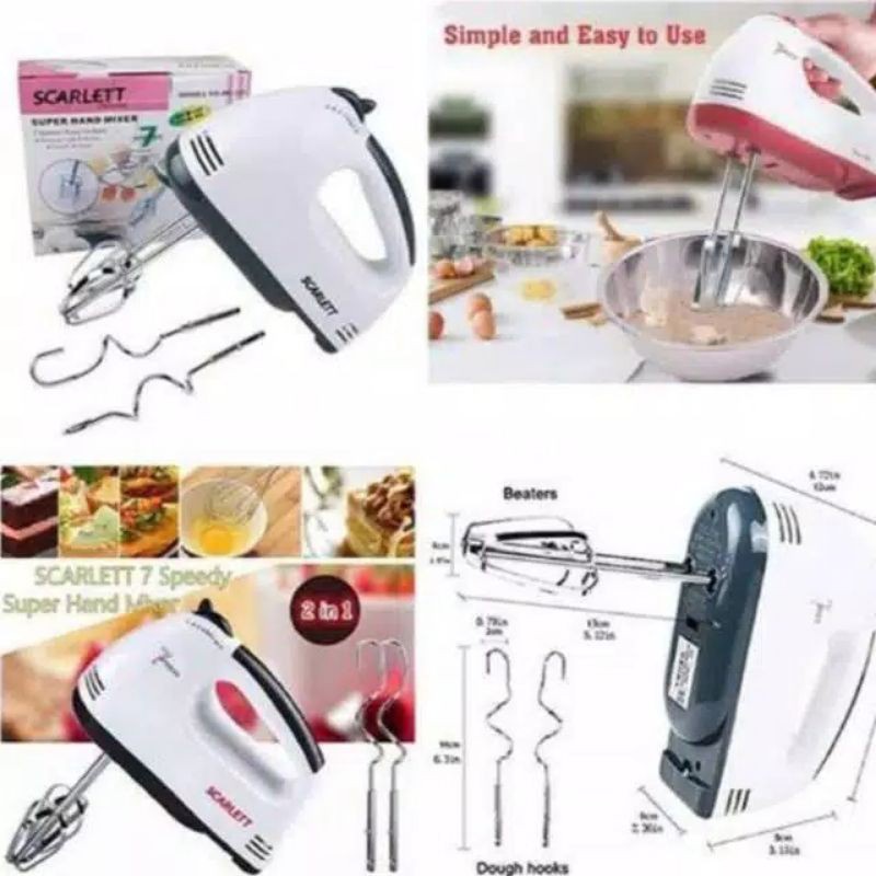 COD SM88 Hand Mixer Super Pengaduk Adonan Kue 7 Kecepatan Hand Mixer