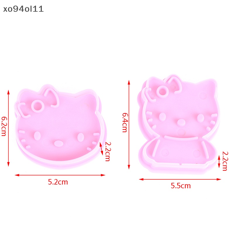 Xo KT Bentuk Kucing DIY Sandwich Mold Cutter Little Kitty Bentuk Kucing Sandwich Mold Bread Cake Mold Maker Alat Dessert Sarapan Dapur Rumah OL