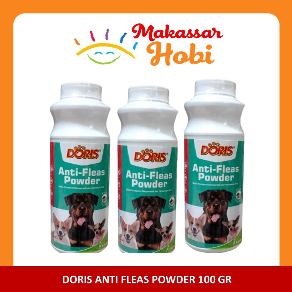 Bedak Kutu Anjing Kucing DORIS 100gr Pembasmi Anti Basmi Flea and Tick