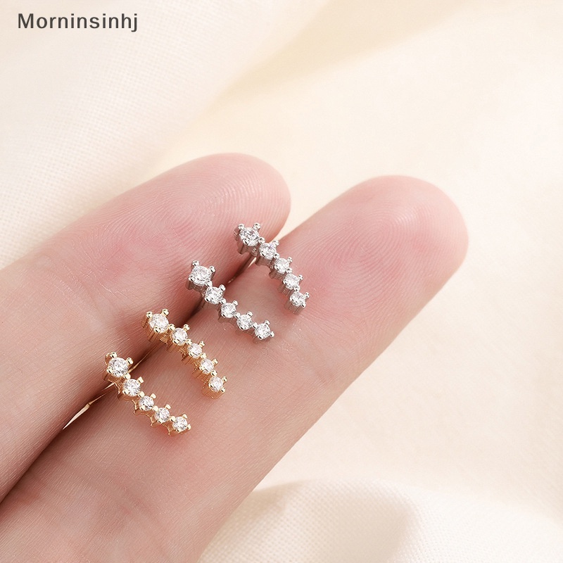 Mornin Mode Baru Anting Perempuan Kelembutan Anting Gaya Barat Nice-looking Dikontrak Zirkon Anting Lucu Ear Stud id